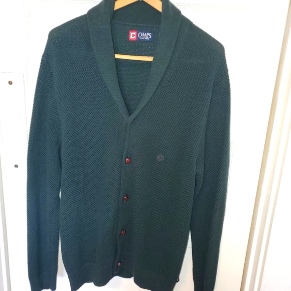 Chaps | Sweaters | Chaps Forest Green Cotton Mens Cardigan Sz L Nwot |  Poshmark